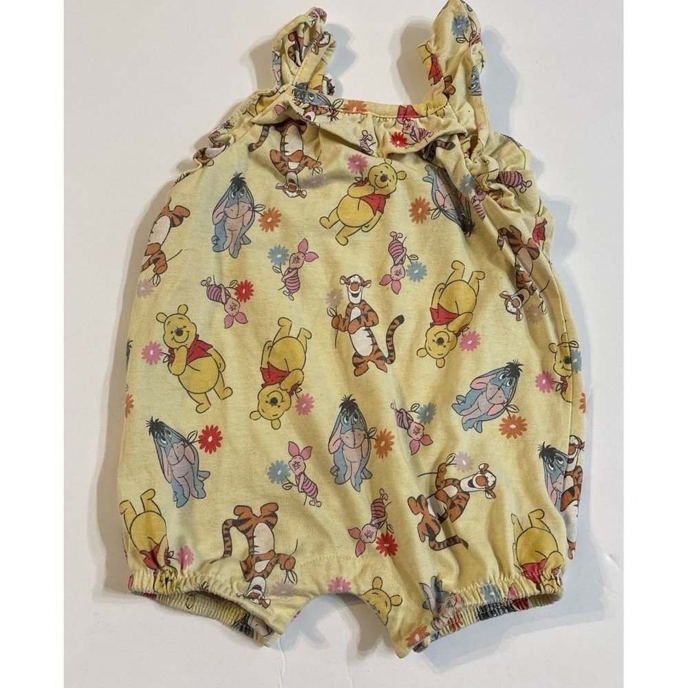 Disney Baby Winnie the Pooh Yellow Summer Romper (sz. 12m) character,